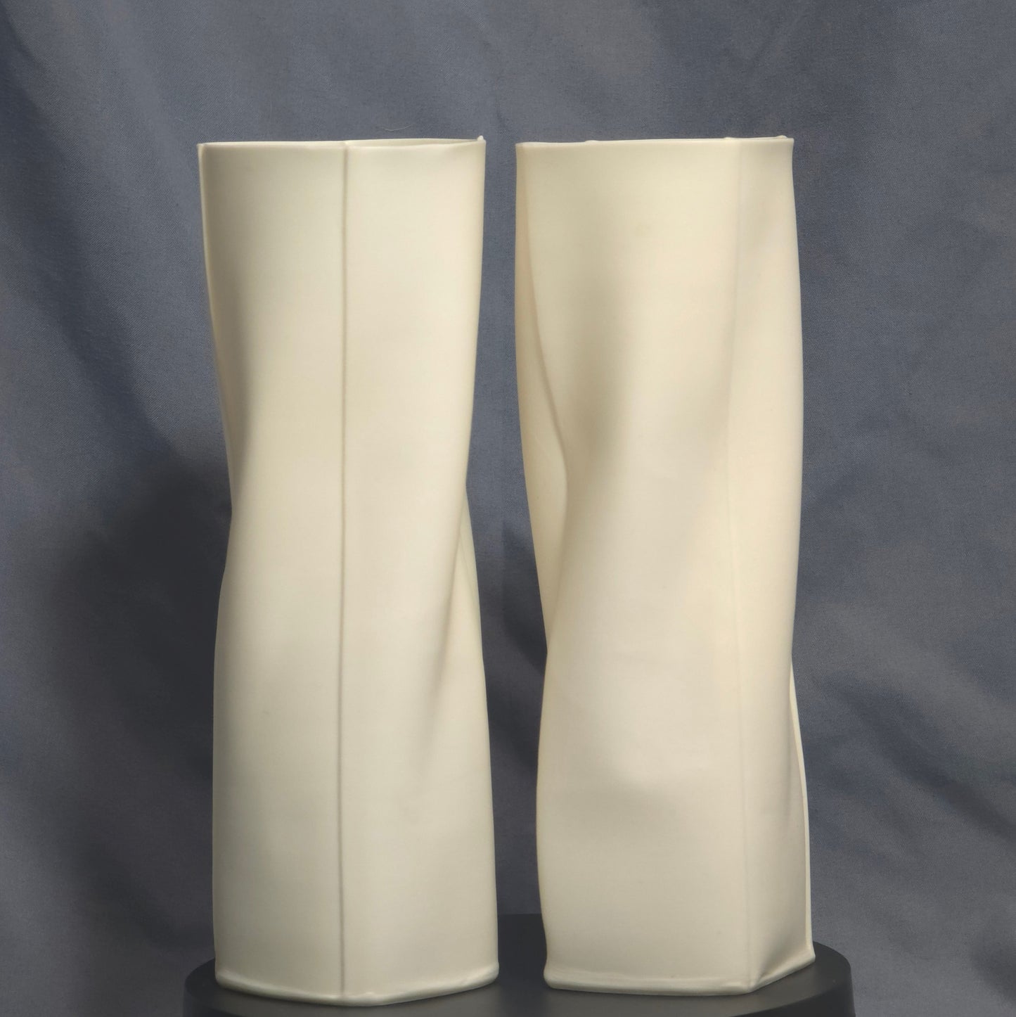 Pair of Inge Vincents Thinware Paper-Thin Danish Porcelain Vases