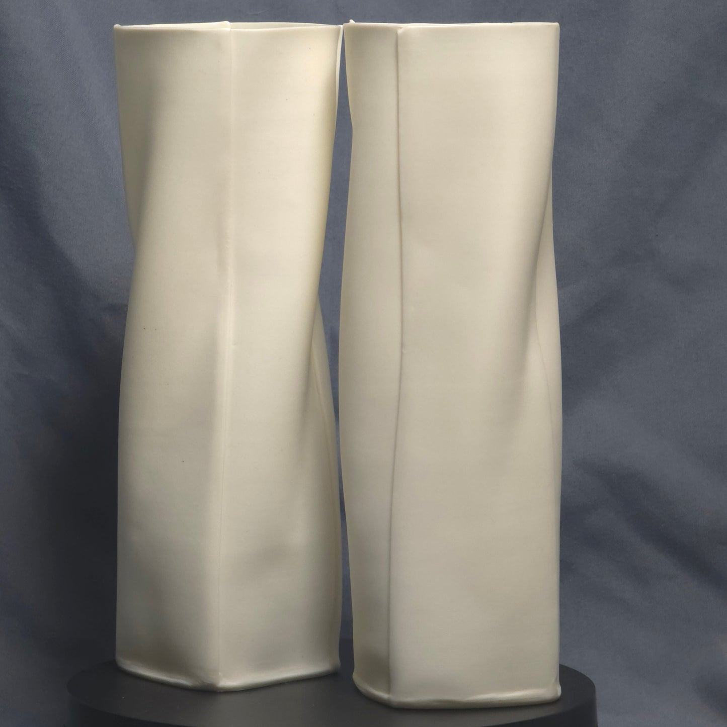 Pair of Inge Vincents Thinware Paper-Thin Danish Porcelain Vases