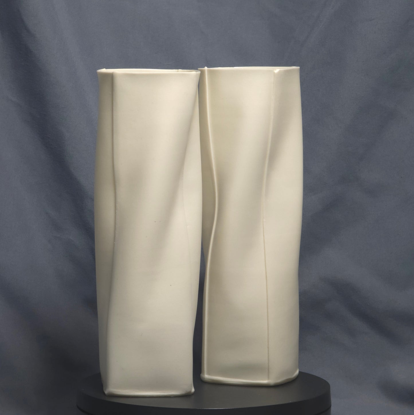 Pair of Inge Vincents Thinware Paper-Thin Danish Porcelain Vases