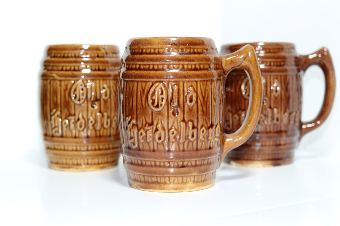 Old Heidelberg Stoneware Mugs - Set of 3