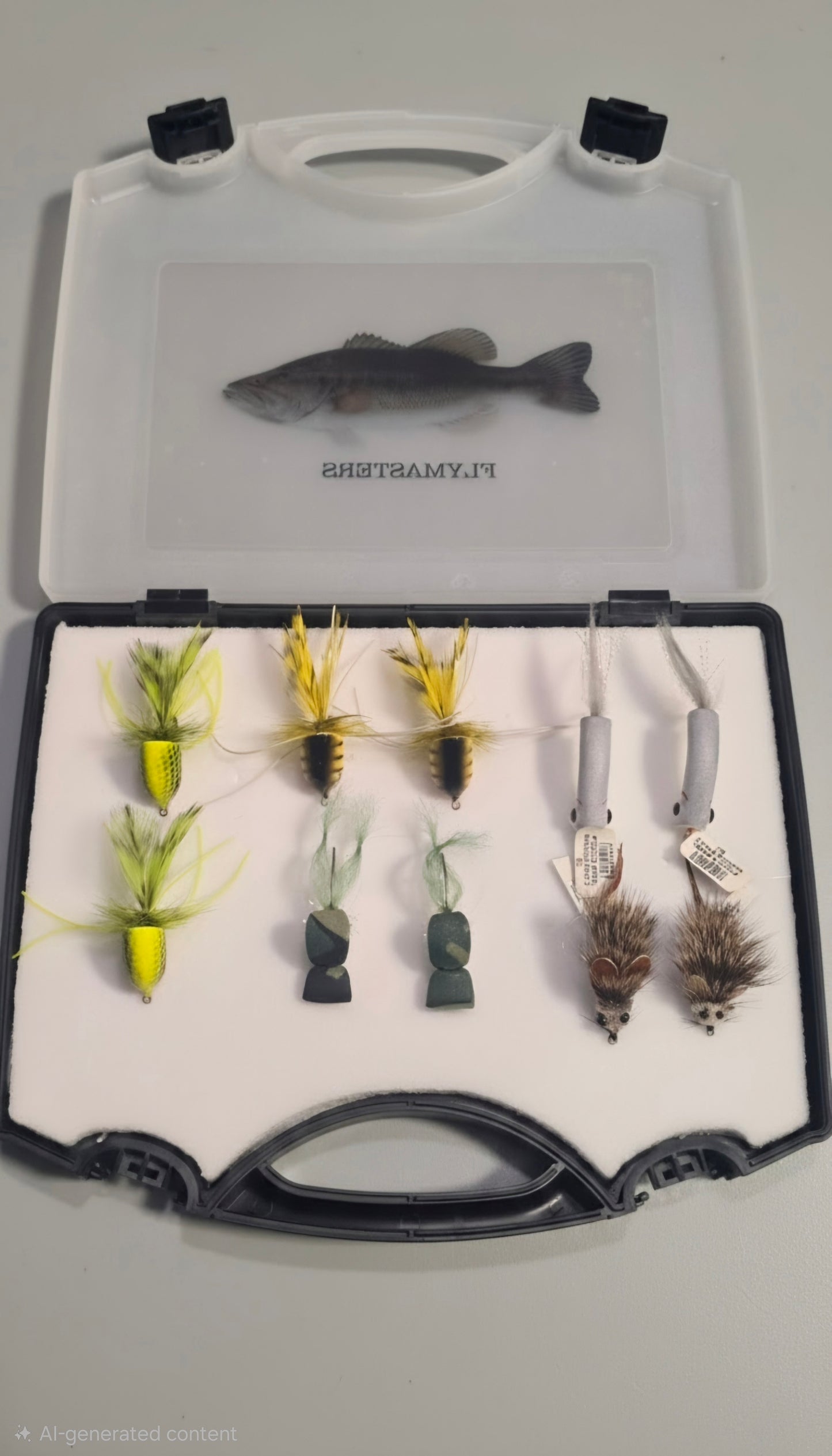 Lot of 10 Fly Fishing Lures in Padded Case